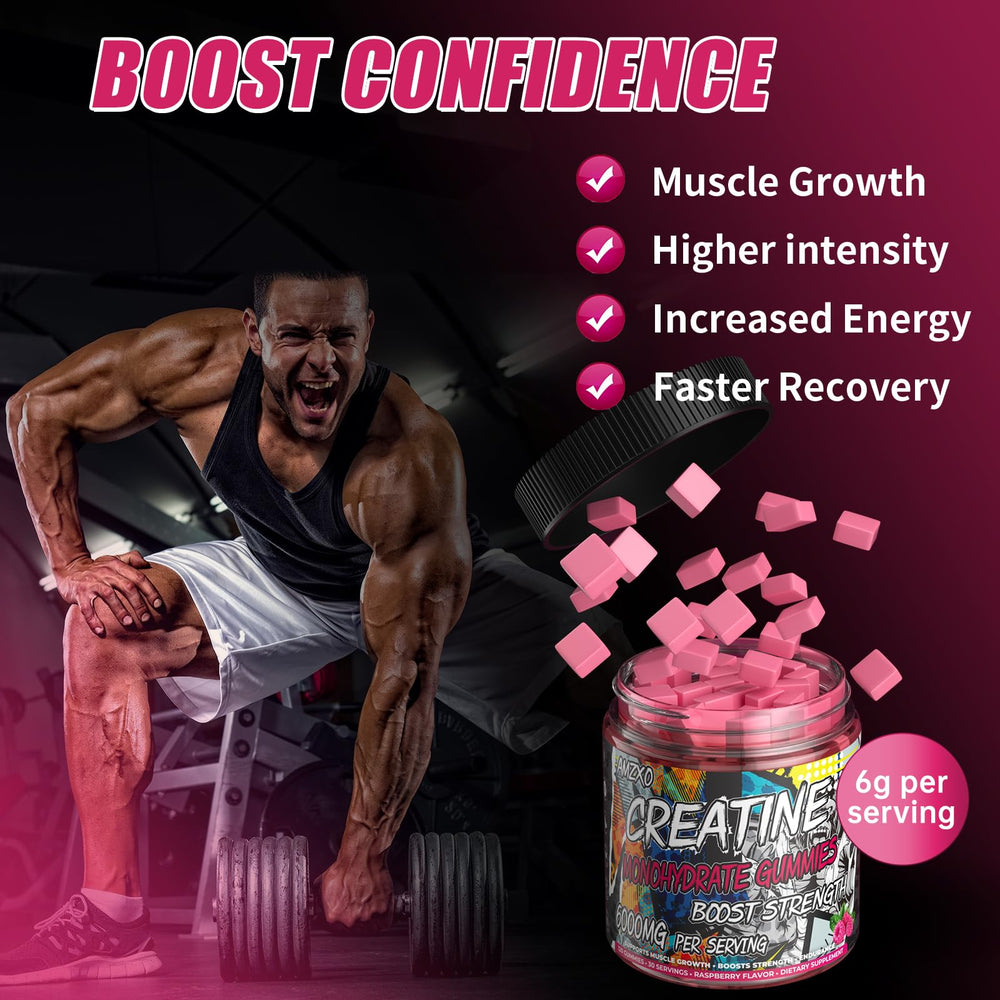 Nutrition label for AMZXO Creatine Gummies