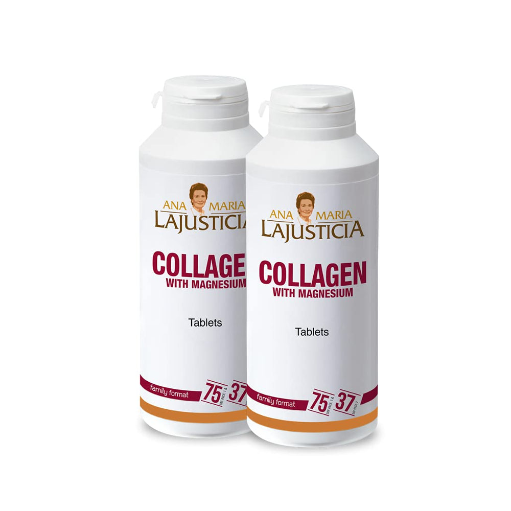 Two-pack Ana Maria LaJusticia Collagen with Magnesium bottle – 450 tabs