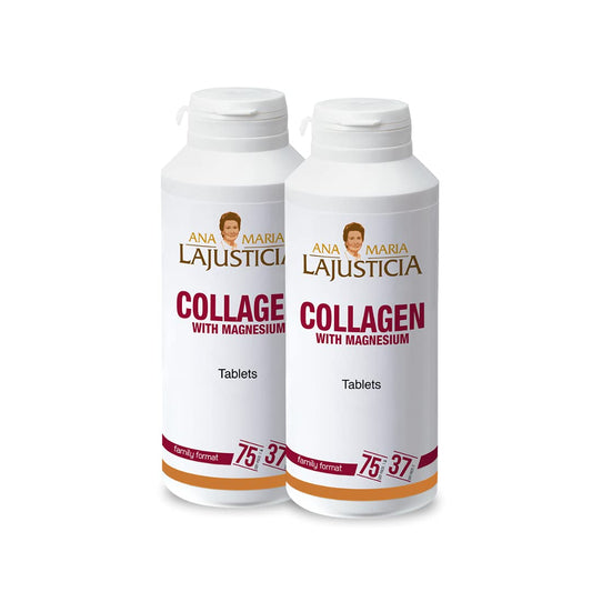 Two-pack Ana Maria LaJusticia Collagen with Magnesium bottle – 450 tabs