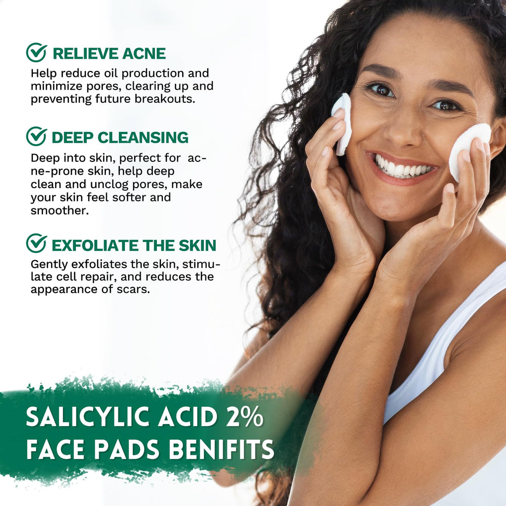 ANAI RUI 2% Salicylic Acid Pads with Witch Hazel visual focus, soothing inflammation and refining pores.