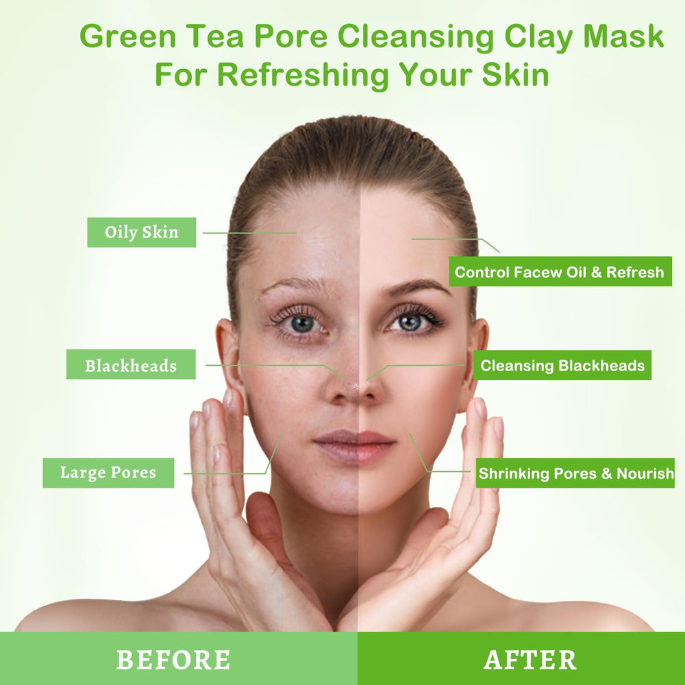 Bathroom shelf setup featuring ANAI RUI Green Tea Mask ready for weekly routine