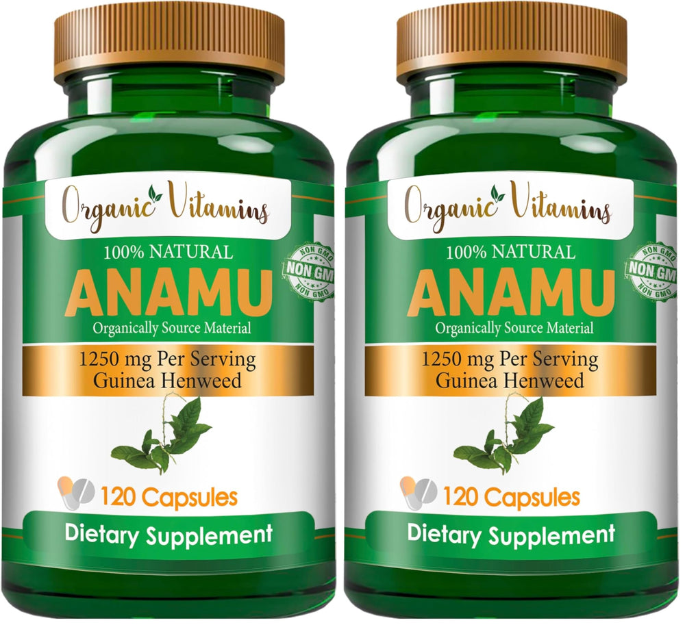 Organic Anamu 1250mg bottle with 120 capsules