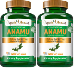 Organic Anamu 1250mg bottle with 120 capsules