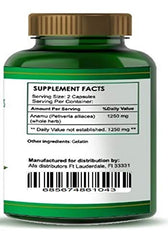 Vitamisan Organic Anamu 1250mg product packaging and bottle