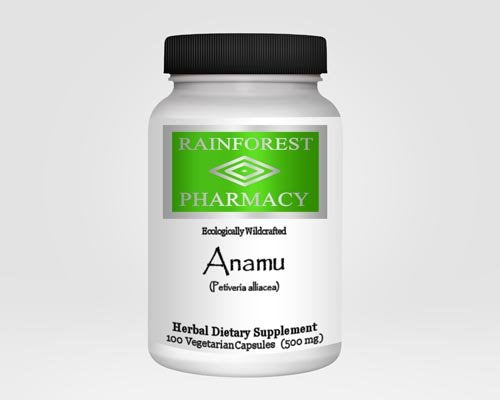 Anamu Guinea Hen Weed capsules bottle - 500 mg Petiveria alliacea (Guinea Hen Weed)