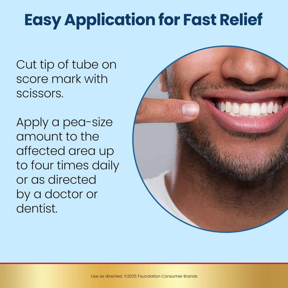 Use with braces and dentures — Anbesol Gel Maximum Strength for mouth pain relief