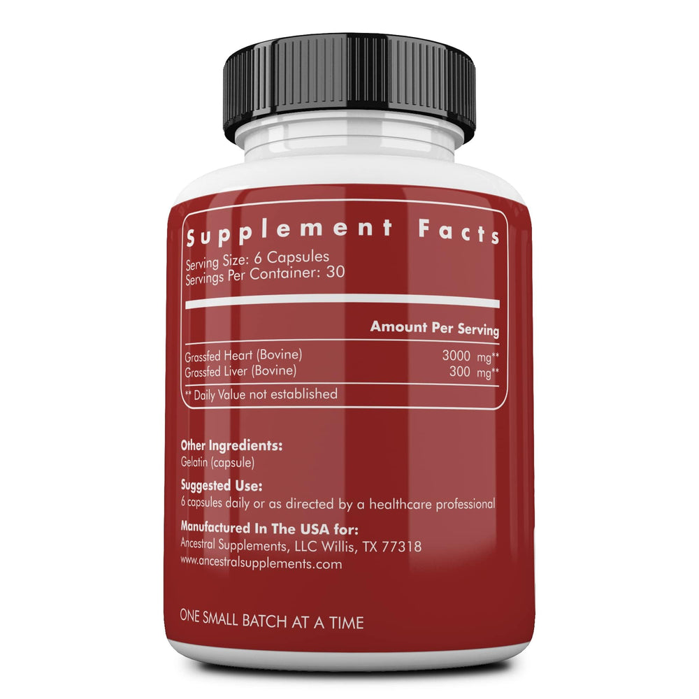 Ingredients derived from grass-fed beef heart and liver