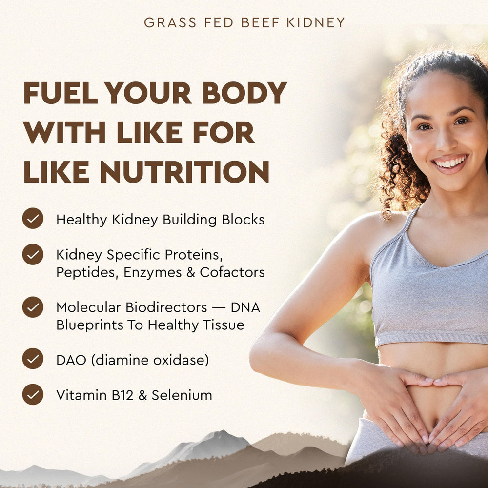 Ancestral Supplements B12 and selenium kidney support capsules emphasize essential nutrients for daily use.