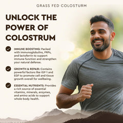 Ancestral Supplements Bovine Colostrum Powder blended in a smoothie for daily ritual