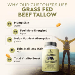 Packaging image of Ancestral Supplements grass-fed beef tallow capsules