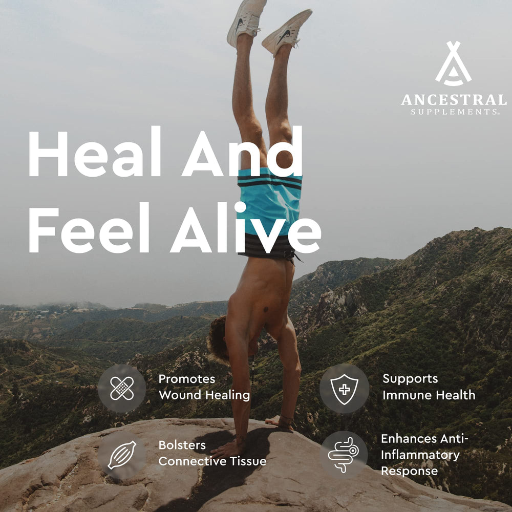 Ancestral Supplements non-GMO verified capsules for whole-food nourishment.