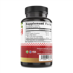 Ingredients: Berberine, Organic Ceylon Cinnamon, Bitter Melon, Green Tea Extract