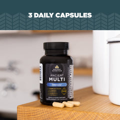 Three capsules daily serving with a glass of water