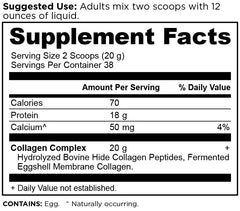 Ancient Nutrition Collagen Peptides scoop for precise serving.