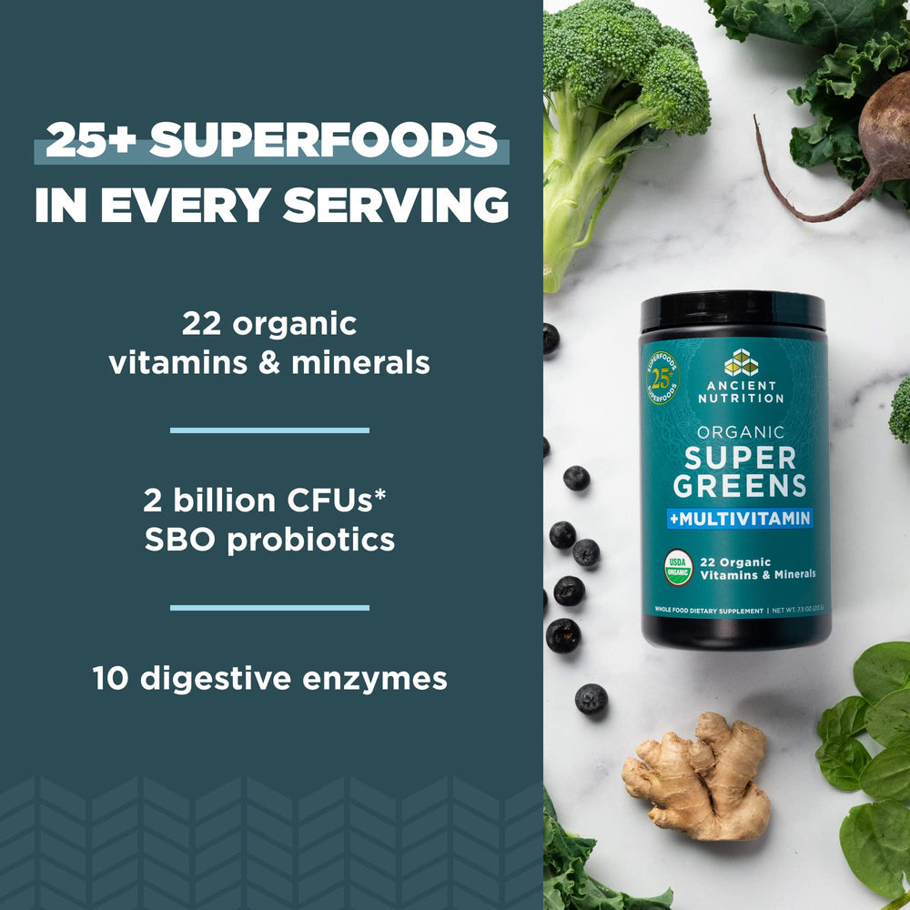 Ancient Nutrition daily scoop demonstrates simple serving for busy mornings.