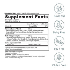 Ancient Nutrition collagen blend with ten types supports hair, skin, nails and joints.