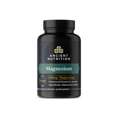 Product bottle label for Ancient Nutrition magnesium 300mg