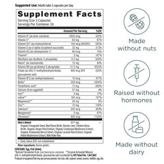 Product label for Ancient Nutrition Men’s Multivitamin 90 Count