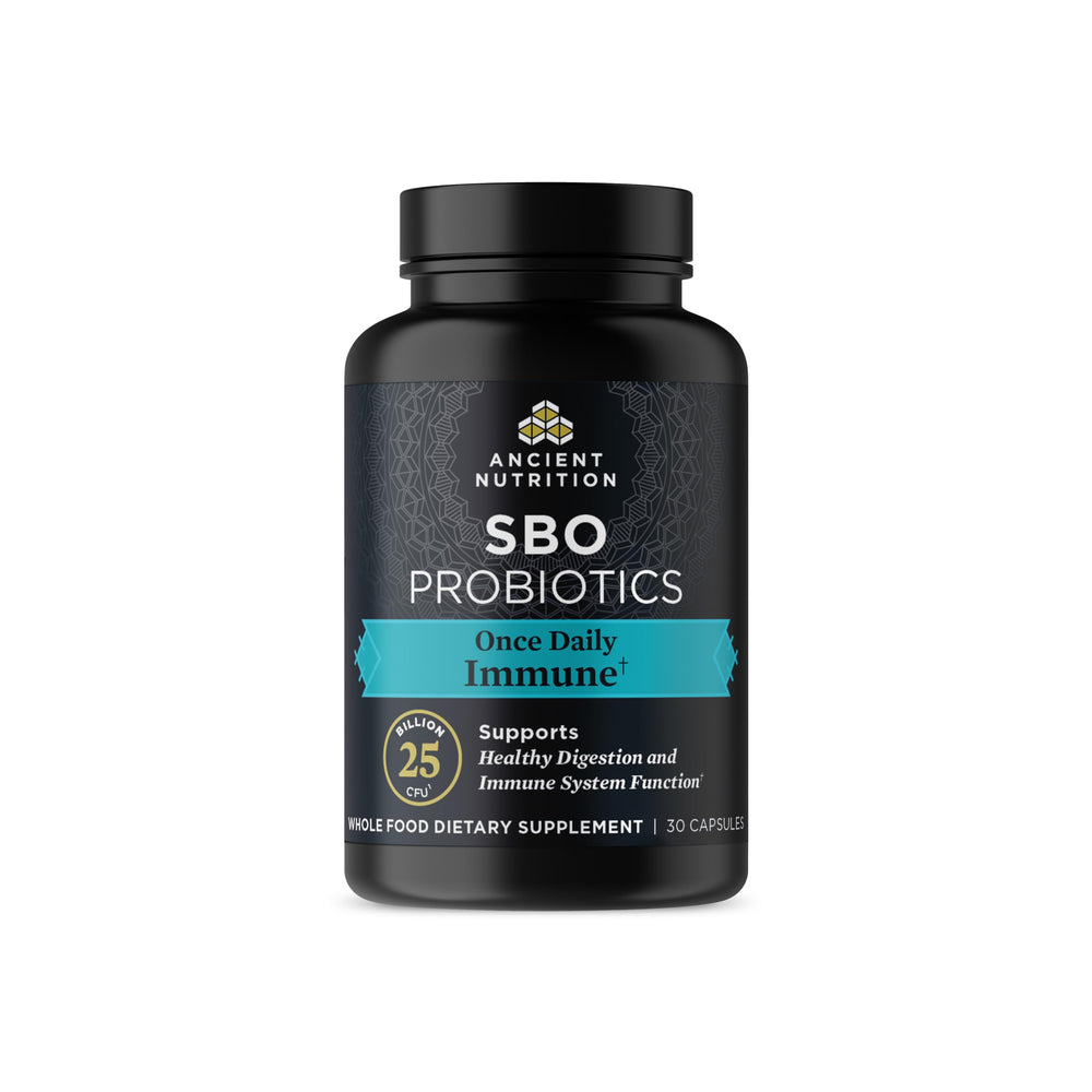 Ancient Nutrition SBO Probiotics Once Daily Immune Support bottle front view