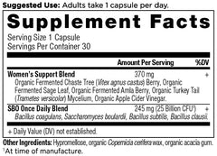 Once daily dosage capsules for women's probiotics