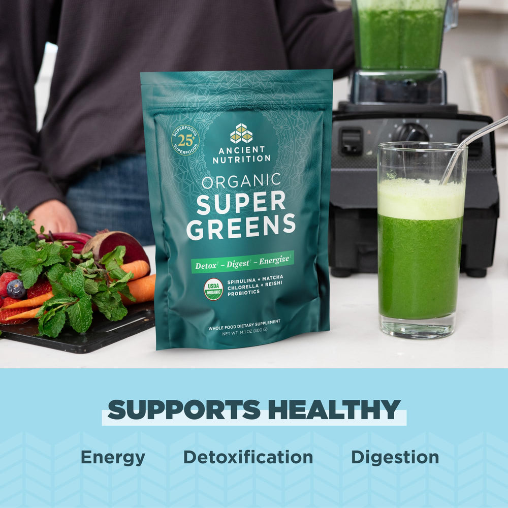 Matcha powder and digestive enzymes visual