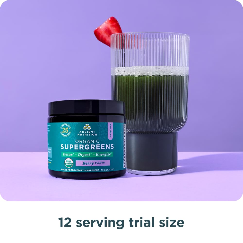 Antioxidant-rich ingredients and adaptogenic mushrooms in SuperGreens