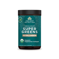 Ancient Nutrition SuperGreens bottle front for daily wellness boost
