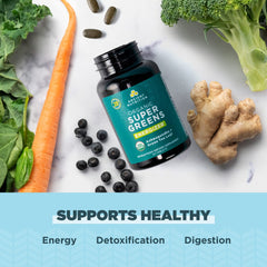 Illustration of fruits, vegetables and herbs associated with the product