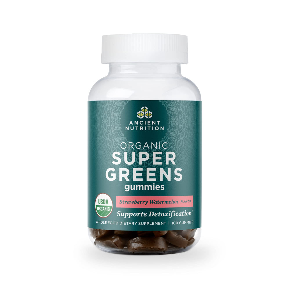Ancient Nutrition Organic SuperGreens Gummies bottle, 100 count