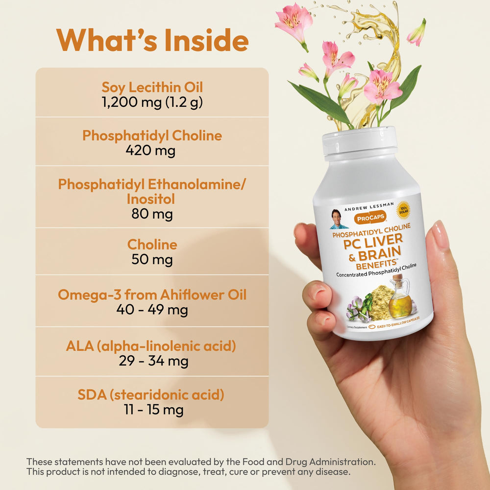 Ahiflower Omega-3 content label emphasizing plant-based fatty acids for daily use