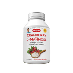 ANDREW LESSMAN Cranberry-D-Mannose capsules offer convenient urinary support.