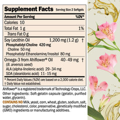 Product packaging and label for PC Liver & Brain Softgels