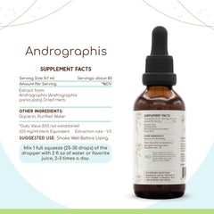USA-made production label for Andrographis B60 tincture