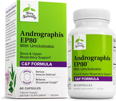 Box of Andrographis EP80 with Umckaloabo Sinus Support capsules