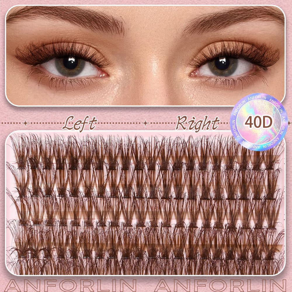 Anforlin D-curly brown clusters deliver soft natural fullness.