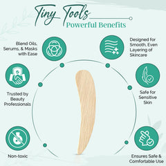 AngelBeauty BPA-free bamboo spatula emphasizes eco-friendly material