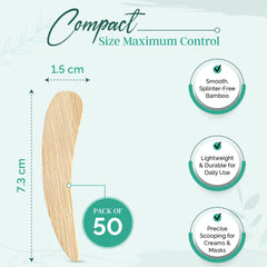 AngelBeauty bamboo spatula packaging highlight