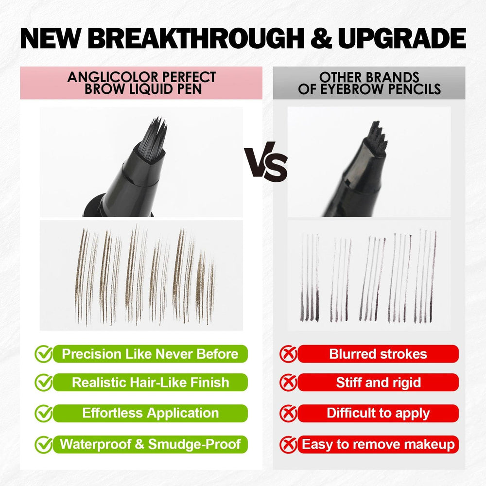 Anglicolor Microblading Eyebrow Pen natural-strokes mimic hair-like texture.