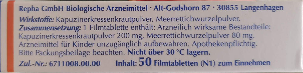 Product shot of Angocin Anti-Infek N 50 tablets