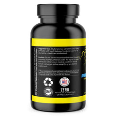 Close-up of Electro Lightning electrolyte tablets showing caffeine content