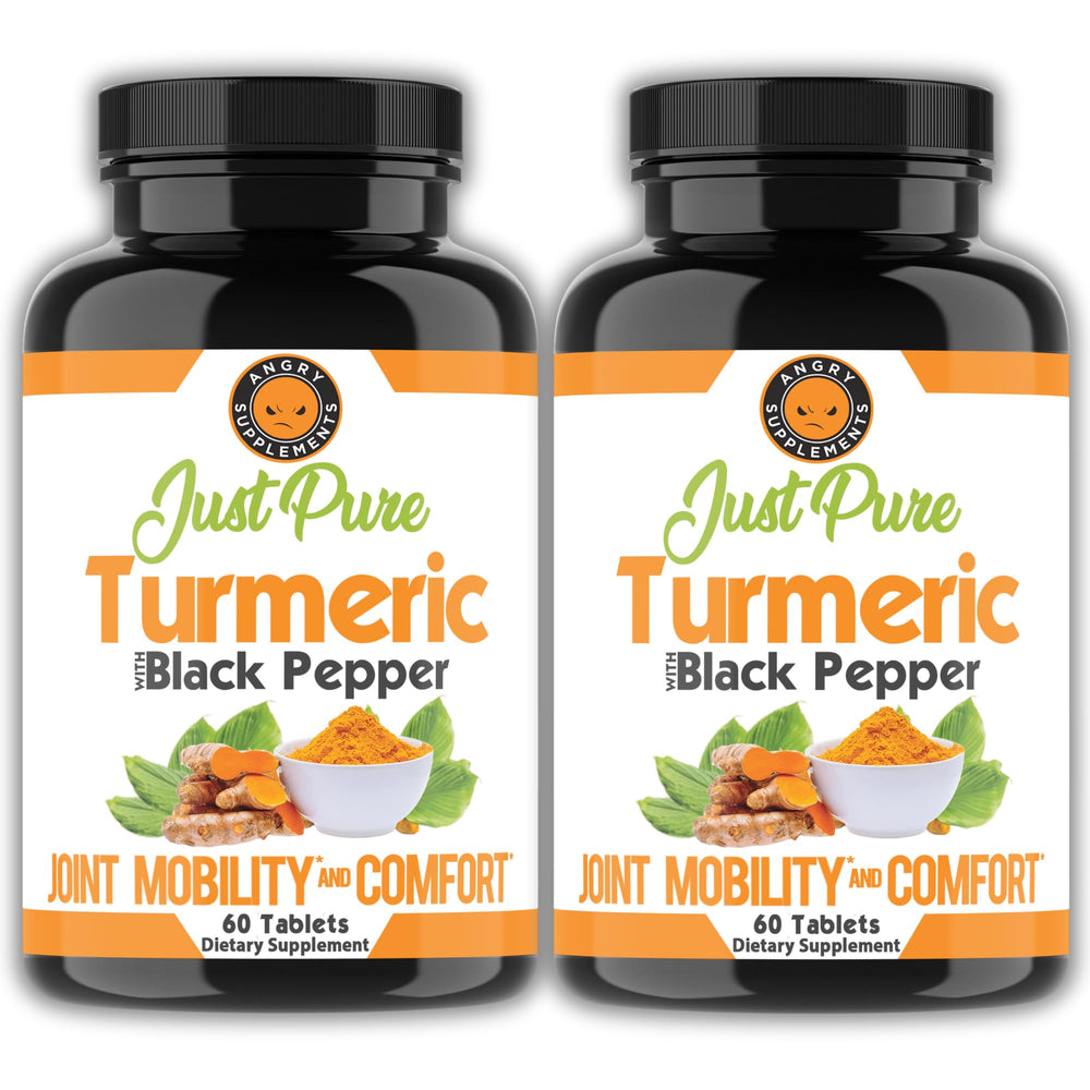 Angry Supplements Just Pure Turmeric Root with Black Pepper 2-pack front view