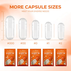 100-count box of Angtai JN empty capsules