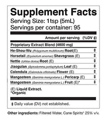 Product label details highlighting vegan, Non-GMO and organic claims