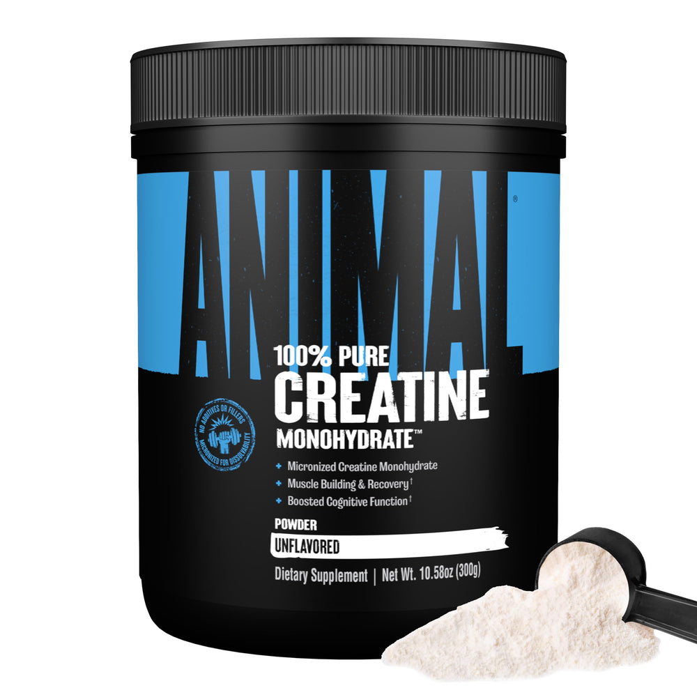 Front view of Animal Creatine Monohydrate Powder 300g