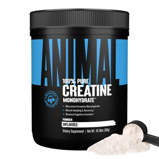 Front view of Animal Creatine Monohydrate Powder 300g