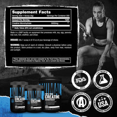Person adding Animal Creatine to drink during a workout
