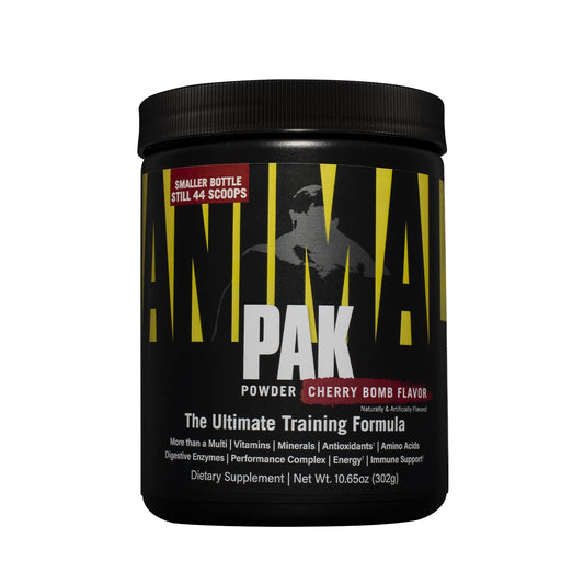 Animal Pak Cherry Bomb tub and packaging