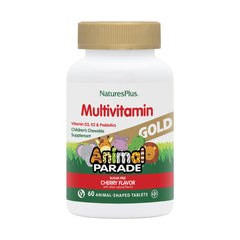 Natures Plus Animal Parade Gold Kids Multivitamin Cherry Chewables bottle