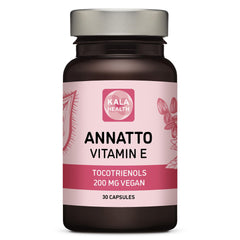 Annatto Tocotrienols vegan vitamin E supplement bottle – 200mg per capsule
