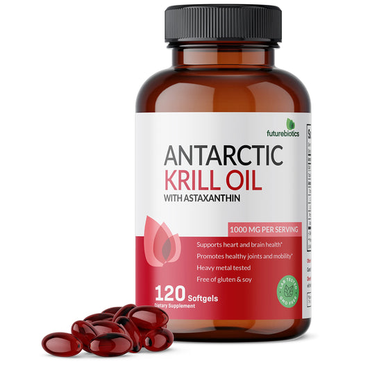 Bottle front view Futurebiotics Antarctic Krill Oil 1000mg